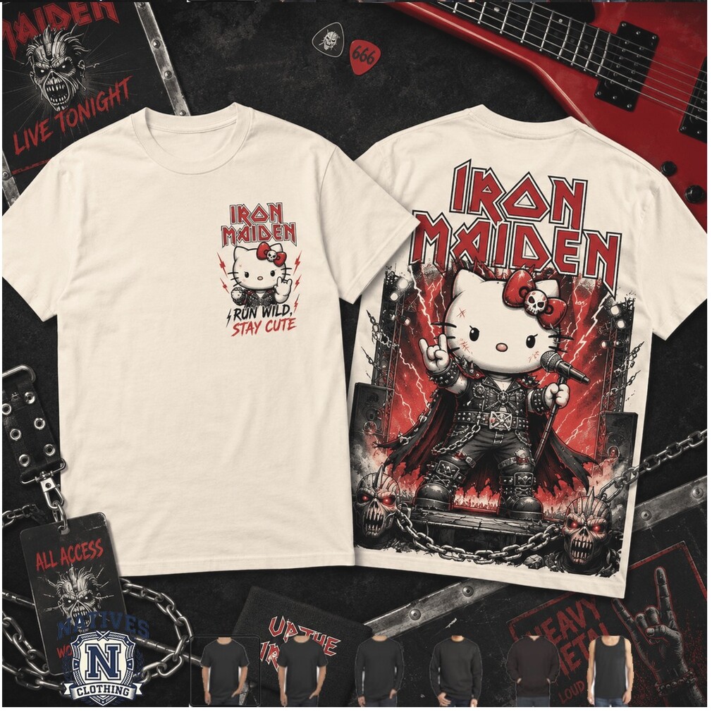 Iron Maiden Hello Kitty Heavy Metal T Shirt Iron Maiden Hello Kitty Heavy Metal T Shirt