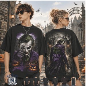Joker Arkham Asylum All It Takes Is One Bad Day T Shirt