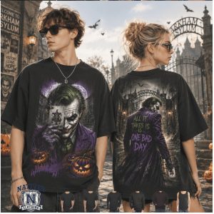 Joker Arkham Asylum All It Takes Is One Bad Day T Shirt