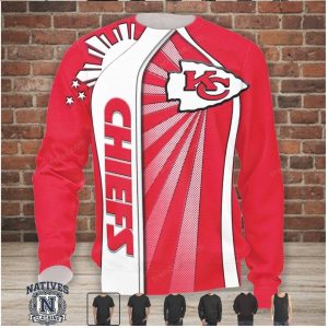 Kansas City Chiefs Football Sunburst Graphic Hoodie