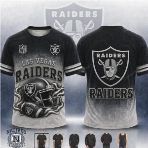 Las Vegas Raiders Football Helmet Graphic T Shirt