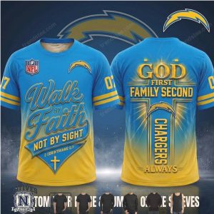 Los Angeles Chargers Football Cross Walk By Faith T Shirt