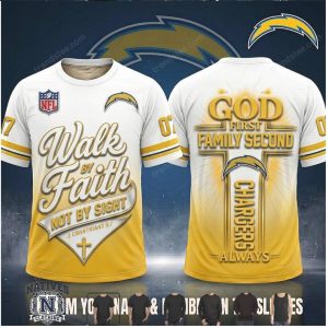 Los Angeles Chargers Football Cross Walk By Faith T Shirt