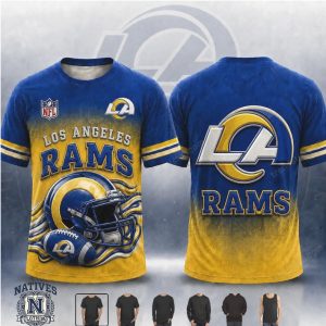 Los Angeles Rams Football Helmet Vintage T Shirt