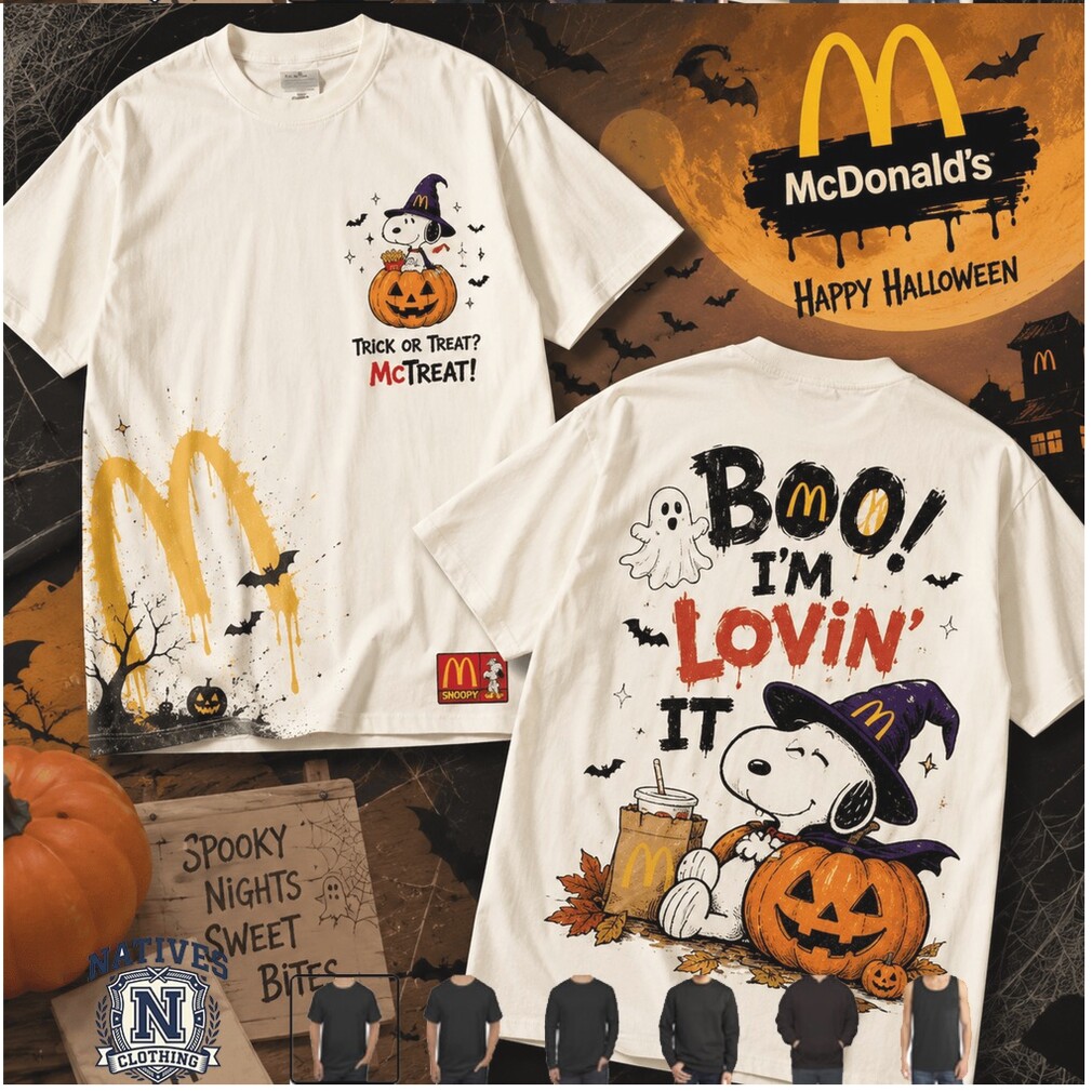 McDonald Snoopy Pumpkin Halloween Spooky T Shirt McDonald Snoopy Pumpkin Halloween Spooky T Shirt