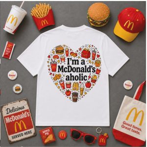 McDonalds Fast Food Burger Fries I Am A McDonalds Aholic T Shirt