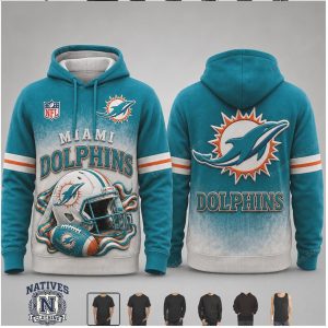 Miami Dolphins Football Helmet American Flag Hoodie