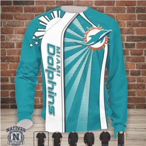 Miami Football Sunburst Dolphin Fan Hoodie