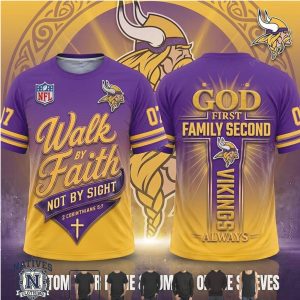 Minnesota Football Walk By Faith Cross Verse Hoodie