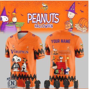 Minnesota Vikings Peanuts Halloween Snoopy Football Jersey