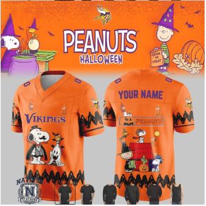 Minnesota Vikings Peanuts Halloween Snoopy Football Jersey