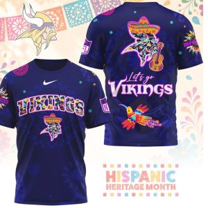 Minnesota Vikings Sugar Skull Hispanic Heritage Month Shirt
