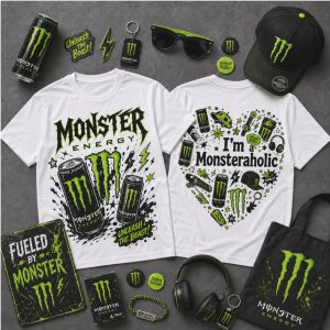 Monster Energy Drink Fanatic I Am A Monsteraholic Heart T Shirt