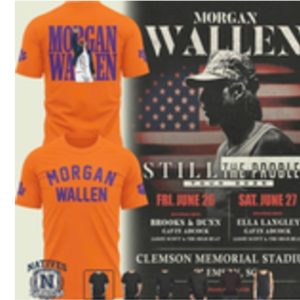 Morgan Wallen Clemson Memorial Stadium Concert T Shirt