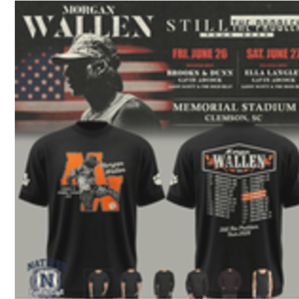 Morgan Wallen Clemson Memorial Stadium Tour T Shirt Morgan Wallen Clemson Memorial Stadium Tour T Shirt