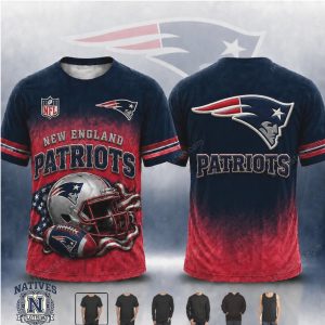 New England Patriots Football Helmet Flag Hoodie