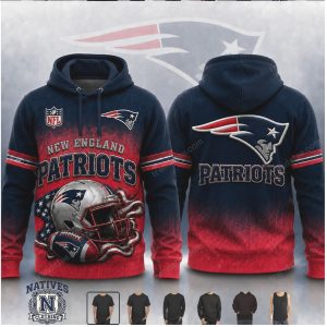 New England Patriots Football Helmet Flag Hoodie