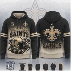 New Orleans Saints Football Helmet Vintage Sweatshirt