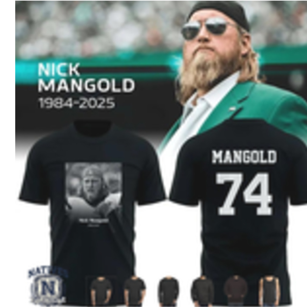 New York Football Nick Mangold 74 Memorial T Shirt New York Football Nick Mangold 74 Memorial T Shirt