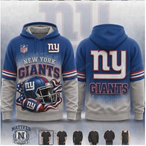 New York Giants Football Helmet American Flag Hoodie