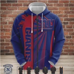 New York Giants Football Sunburst Graphic Hoodie