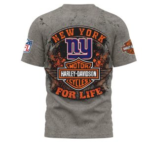 New York Giants Motorcycle Biker Distressed For Life Shirt New York Giants Motorcycle Biker Distressed For Life Shirt