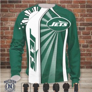 New York Jets Football Fan Apparel Sunburst Hoodie