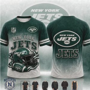 New York Jets Helmet Football Fan Apparel T Shirt