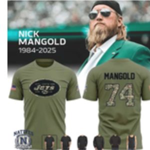 New York Jets Nick Mangold 74 Camo Military T Shirt