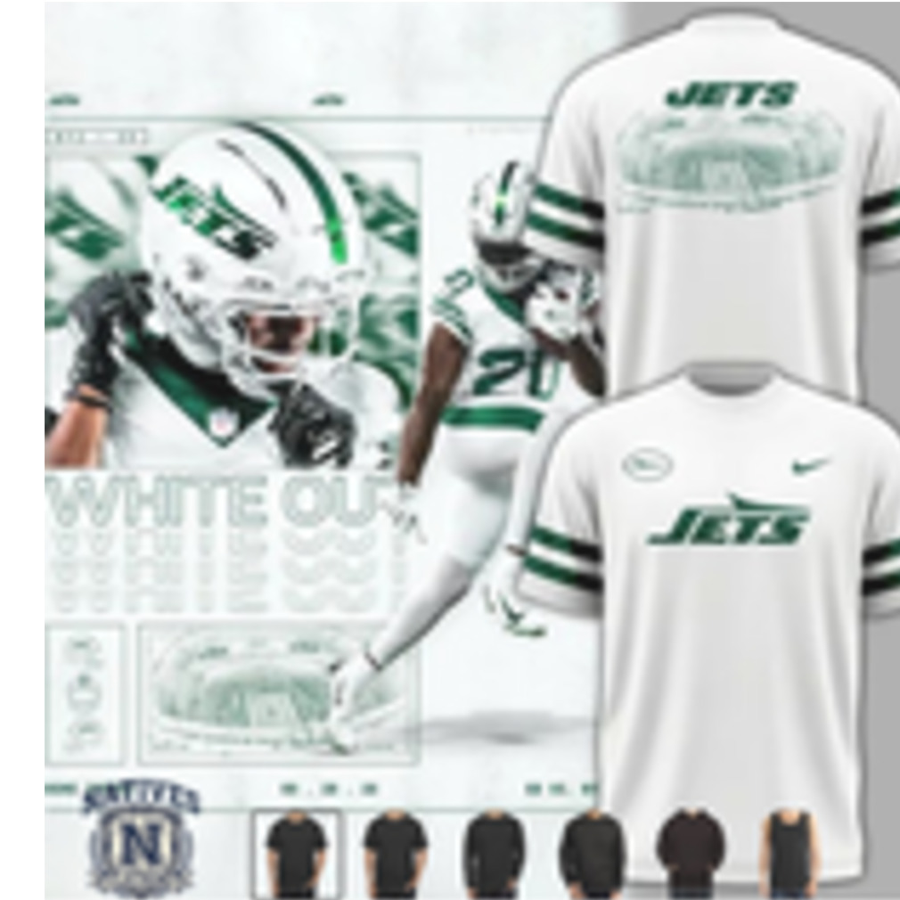 New York Jets Stadium White Out Football T Shirt New York Jets Stadium White Out Football T Shirt