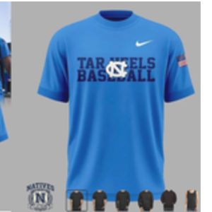 North Carolina Tar Heels Baseball Logo Team T Shirt