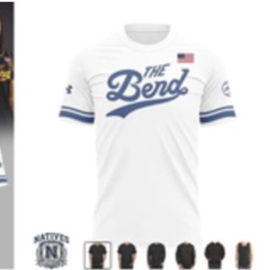 Notre Dame Basketball The Bend Blue White T Shirt