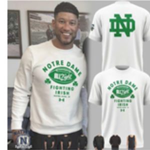 Notre Dame Fighting Irish Green White Football T Shirt