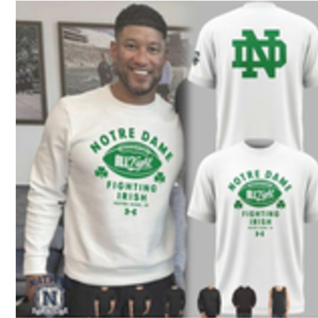 Notre Dame Fighting Irish Green White Football T Shirt Notre Dame Fighting Irish Green White Football T Shirt