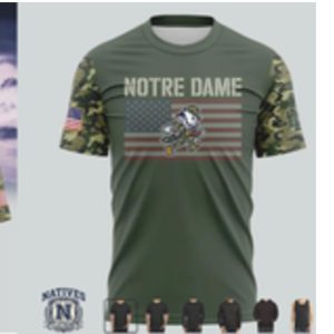 Notre Dame Fighting Irish Military Camo T Shirt