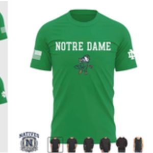Notre Dame Irish Green Golf Leprechaun T Shirt
