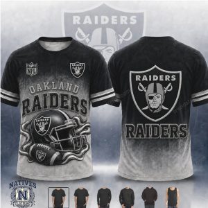 Oakland Raiders Helmet Football Fan Apparel T Shirt