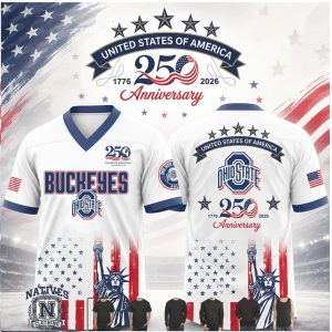 Ohio State Buckeyes 250th Anniversary USA Flag Jersey