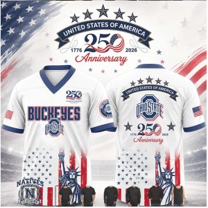 Ohio State Buckeyes 250th Anniversary USA Flag Jersey