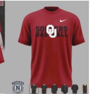 Oklahoma Sooners Baseball Logo Classic Red T Shirt