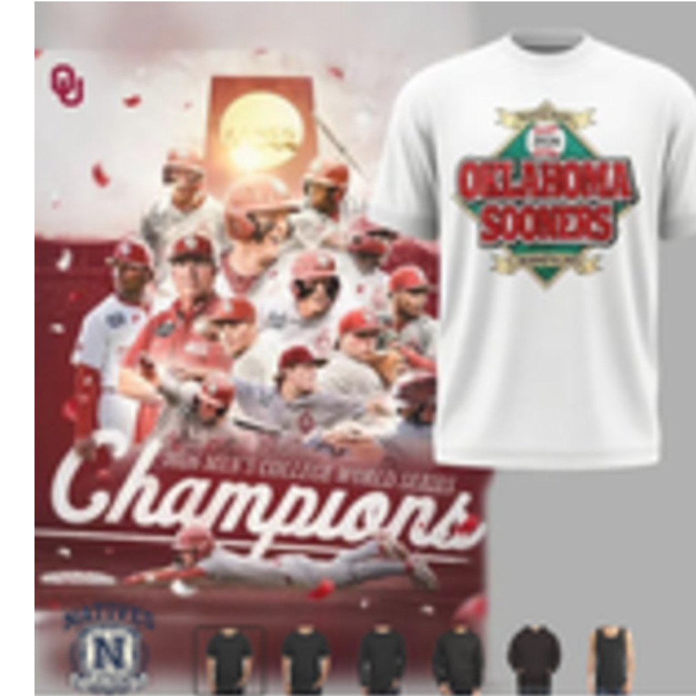 Oklahoma Sooners National Champions Baseball T Shirt Oklahoma Sooners National Champions Baseball T Shirt