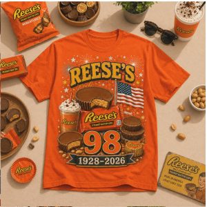 Peanut Butter Candy Reeses Vintage Truck 98 Years Anniversary T Shirt