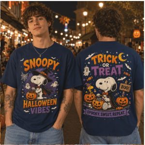Peanuts Snoopy Vampire Trick Or Treat Spooky Sweet Repeat T Shirt