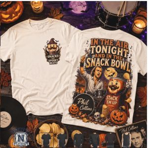 Phil Collins In The Air Tonight And Snack Bowl Halloween T Shirt