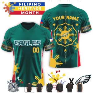 Philadelphia Eagles Filipino Heritage Month Custom Name Jersey