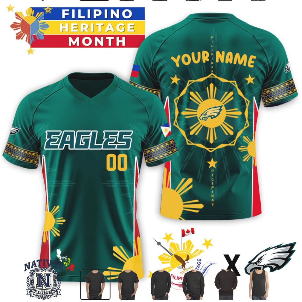 Philadelphia Eagles Filipino Heritage Month Custom Name Jersey Philadelphia Eagles Filipino Heritage Month Custom Name Jersey
