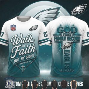 Philadelphia Eagles Football Cross Walk By Faith T Shirt