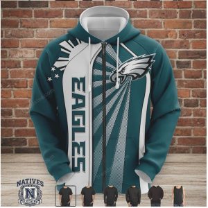 Philadelphia Eagles Football Fan Apparel Sunburst Hoodie