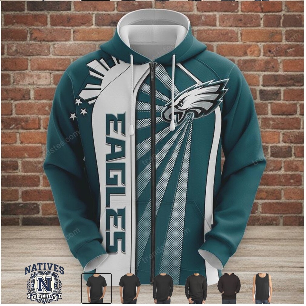 Philadelphia Eagles Football Fan Apparel Sunburst Hoodie Philadelphia Eagles Football Fan Apparel Sunburst Hoodie
