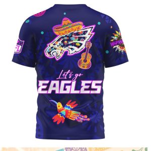 Philadelphia Eagles Sugar Skull Hispanic Heritage Month Shirt Philadelphia Eagles Sugar Skull Hispanic Heritage Month Shirt